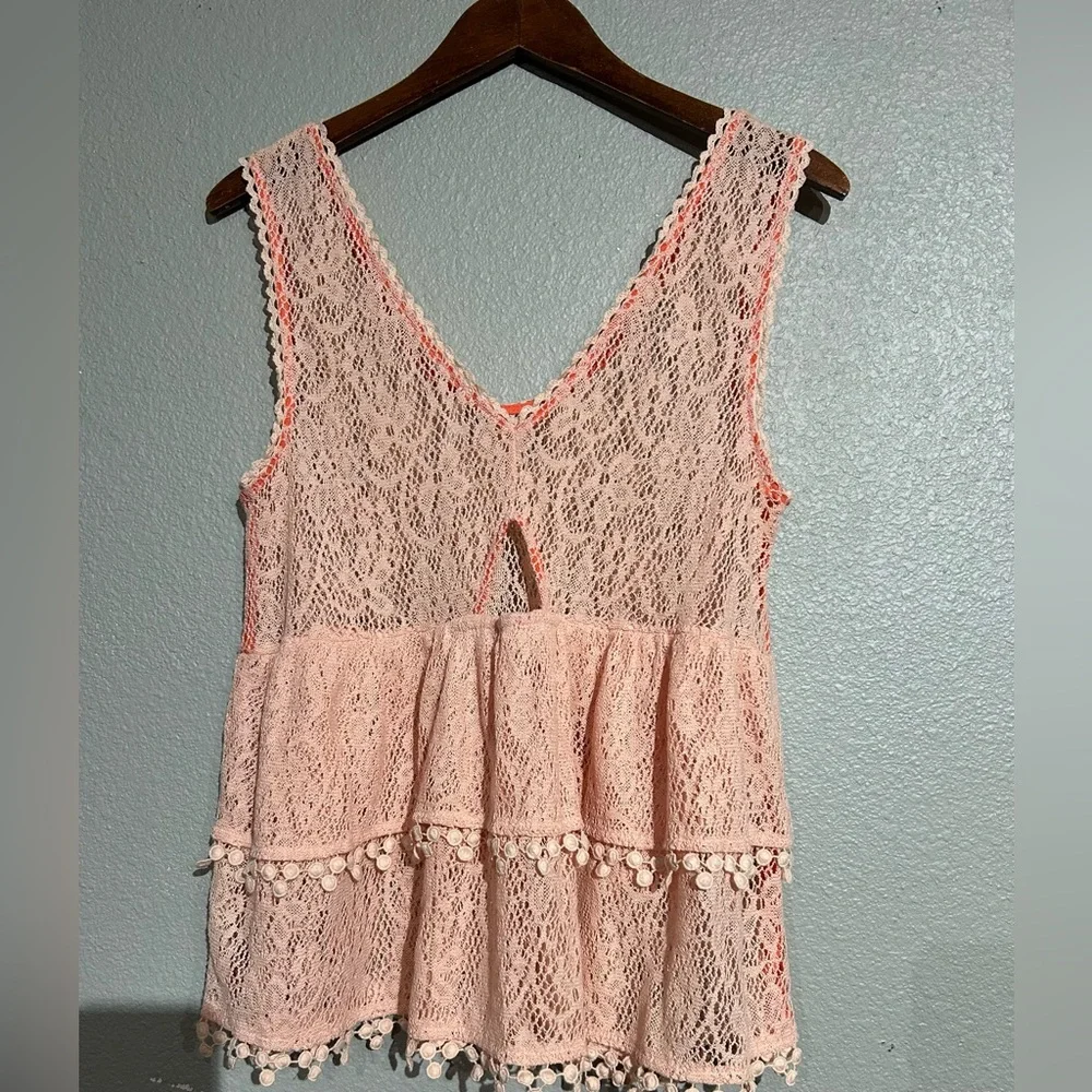 Free People Lace Tank Top Size Medium
